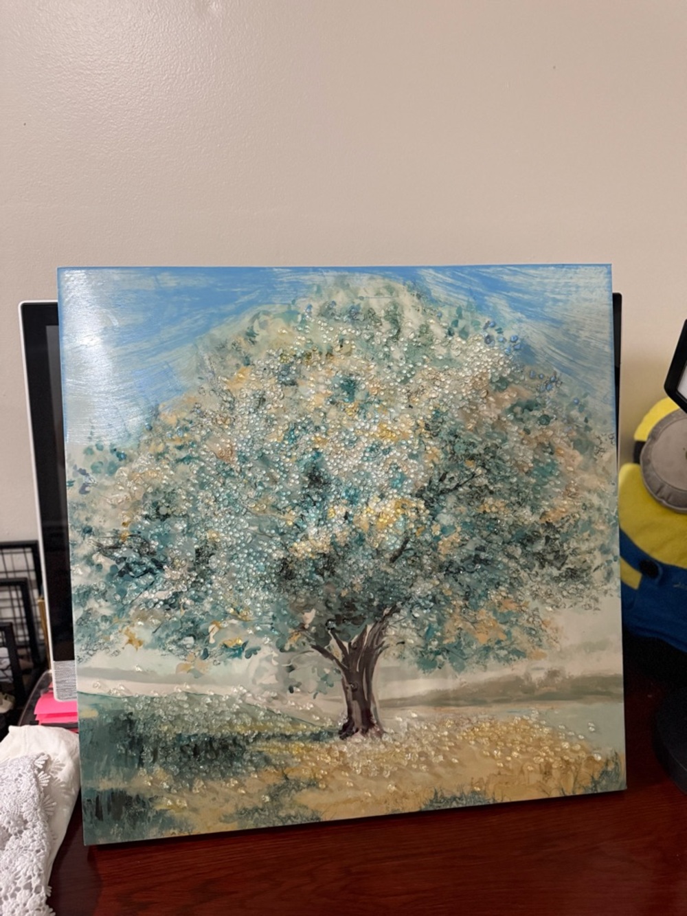 Blue and Green Tree Canvas Wall Art